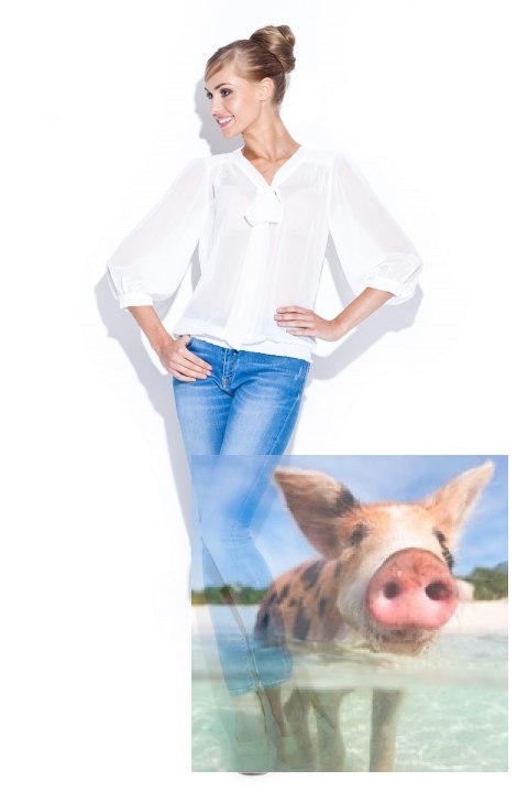 Produkt Przykładowy Bluzka M072 - ecru Produkt Przykładowy Bluzka M072 - ecru