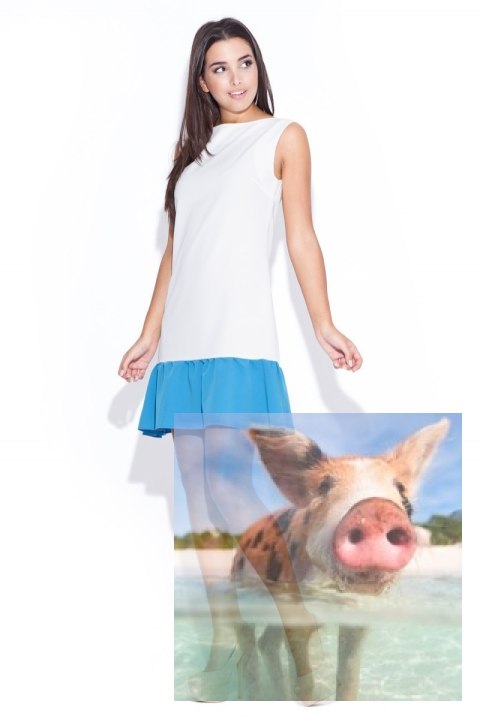 Produkt Przykładowy Sukienka K051 Wyprzedaż !!! - Odcienie niebieskiego