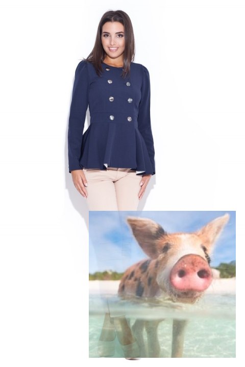 Produkt Przykładowy Żakiet K038 Wyprzedaż !!! - Odcienie niebieskiego