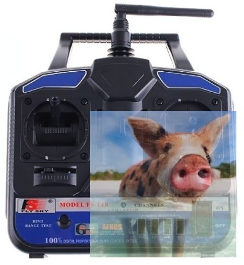 FlySky FS-T4B 4CH 2.4GHz + odbiornik R6B