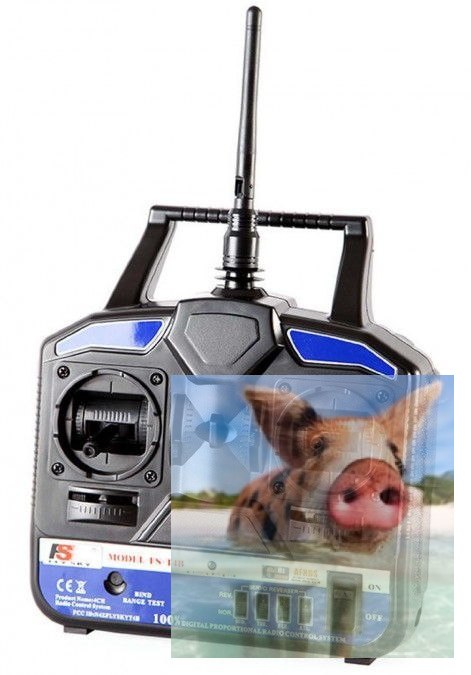 FlySky FS-T4B 4CH 2.4GHz + odbiornik R6B