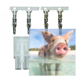 Para posrebrzanych konektorów Tamiya