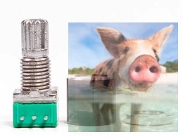 Potencjometr nadajnika Frsky Taranis Q X7 bez skali środkowej