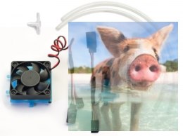 System chłodzenia wodnego (radiator, pompa, strzykawka, przewody, zestaw śrub)