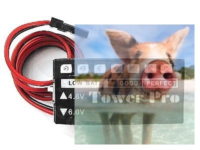 Wskaźnik napięcia w odbiorniku 4.8 - 6.0V