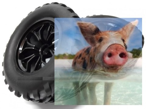 Koła 1:10 Off-Road MEGA Wheel 2szt - 10589 - Czarne Koła 1:10 Off-Road MEGA Wheel 2szt - 10589 - Czarne