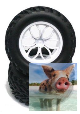 Koła 1:10 Off-Road MEGA Wheel 2szt - 10589 - białe