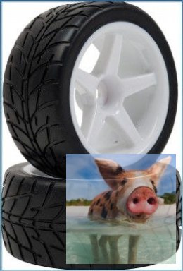Koła przednie VTEC 1/10 Off-Road Buggy -Racing Slick- wheel pre-mounted 2szt