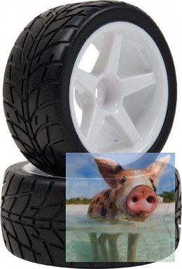 Koła tylne VTEC 1/10 Off-Road Buggy -Racing Slick- wheel pre-mounted 2szt