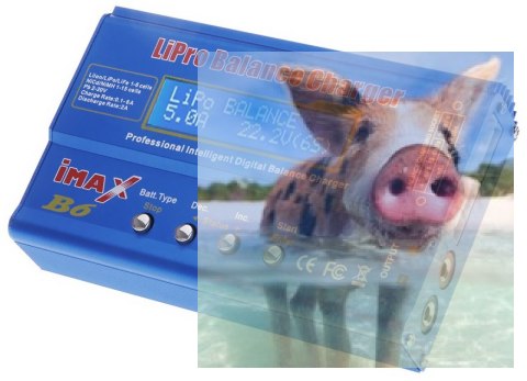 Ładowarka Imax B6 80W 6A + adaptery