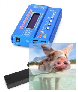 Ładowarka Imax B6 80W 6A + zasilacz + adaptery i sensor temp.