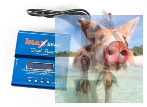 Ładowarka Imax B6AC 80W z zasilaczem + adaptery