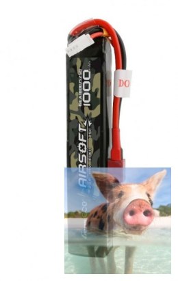 1000mAh 7.4V 25C Gens Ace T-Plug Airsoft
