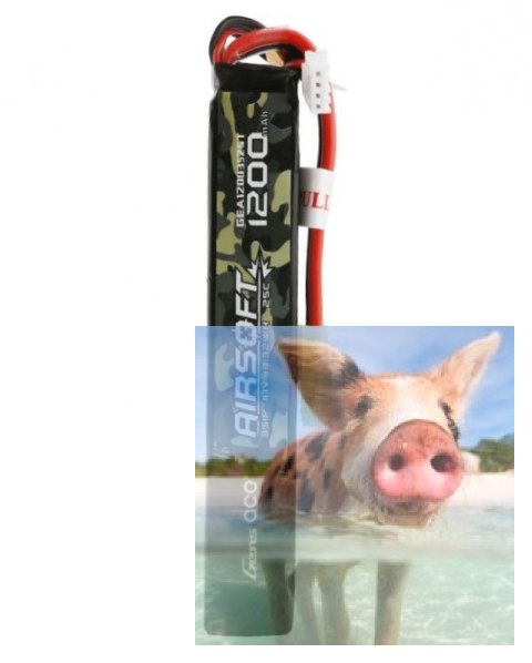 1200mAh 11.1V 25C Gens Ace Airsoft 1200mAh 11.1V 25C Gens Ace Airsoft