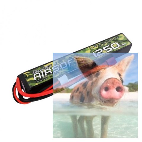 1250mAh 11.1V 25/50C Gens Ace Airsoft Gun 1250mAh 11.1V 25/50C Gens Ace Airsoft Gun
