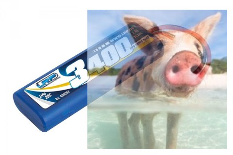 3400mAh 7.4V 30C 2S1P LRP Stickpack Hardcase