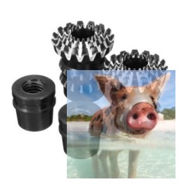 3D M3 końcówka wtykowa do gimbali Lotus - Czarna