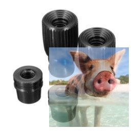 3D M3 końcówka wtykowa do gimbali Pole - Czarna