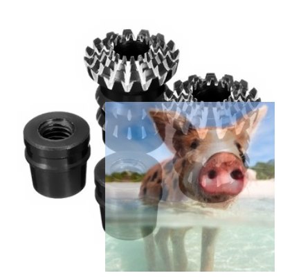 3D M4 końcówka wtykowa do gimbali Lotus - Czarna
