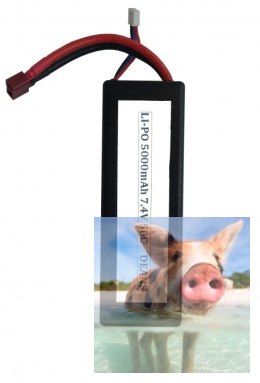 5000mAh 7.4V 50C T-Dean HardCase LiPo