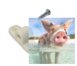 Gwintowane mocowanie skrzydeł pod śruby M5 - Białe - 1 zest.