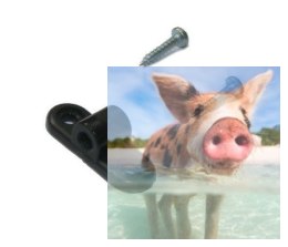 Gwintowane mocowanie skrzydeł pod śruby M6 - Czarne - 2 zest.