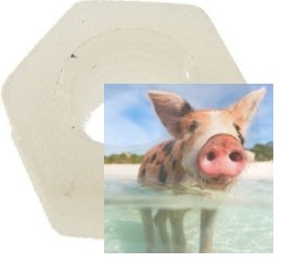 Nakrętka nylonowa M3 prawa