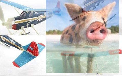 Szybowiec Aviator-Beaver 450mm z napędem gumowym