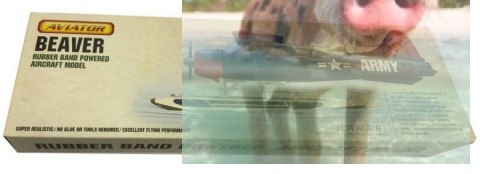 Szybowiec Aviator-Beaver 450mm z napędem gumowym