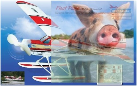 Szybowiec Float Plane 460mm z napędem gumowym