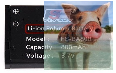 800mAh 3.7V Li-Ion FS-BA800 FlySky - nadajnikowy