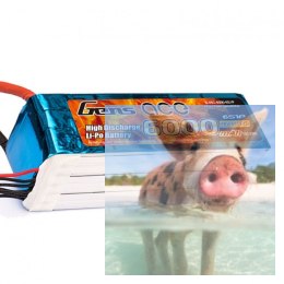Gens ace 6S 6000mAh 22.2V 45C Lipo EC5