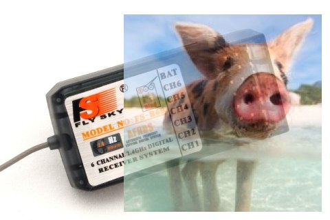 FlySky FS-T6 6CH 2.4GHz + odbiornik R6B - POSERWISOWA (sprawna)