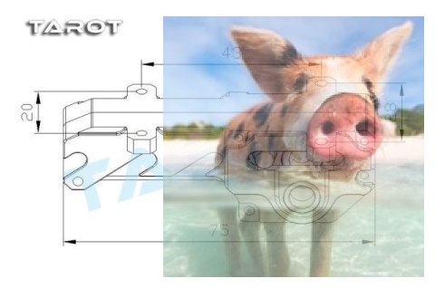 Podwozie elektrycznie składane TL8X001 do ram Tarot z serii X6 oraz X8 (1szt.)