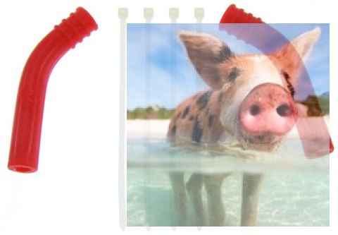 Silikonowa nakładka na tłumik (deflektor) 8mm (czerwony)