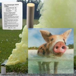 Świeca dymna AX-18 żółta - 2szt