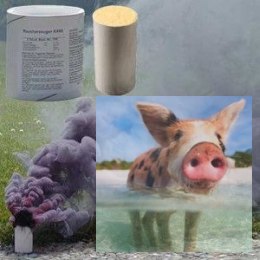 Świeca dymna duża AX-60 czarna - 5szt