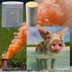 Świeca dymna duża AX-60 pomarańczowa - 1szt