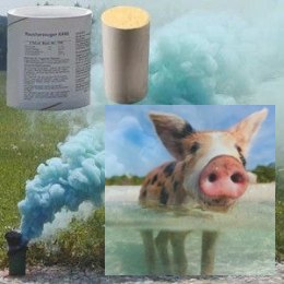 Świeca dymna duża AX-60 zielona - 5szt