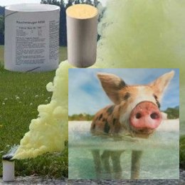 Świeca dymna duża AX-60 żółta - 5szt