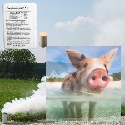 Świeca dymna mała AX-9 biała - 10szt