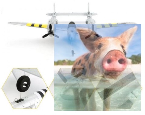 P-38 Lightning 2.4GHz RTF (rozpiętość 43cm) - srebrny