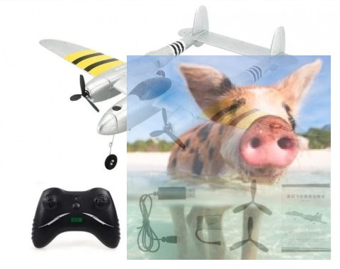 P-38 Lightning 2.4GHz RTF (rozpiętość 43cm) - srebrny