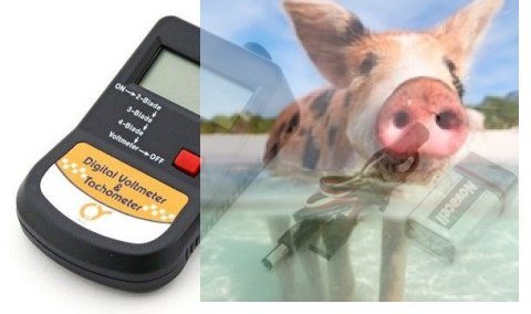 Q-Model obrotomierz cyfrowy z woltomierzem