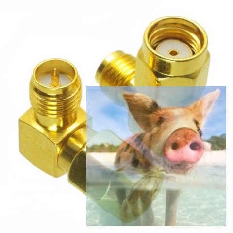 Adapter kolanko RP-SMA 90 stopni Adapter kolanko RP-SMA 90 stopni