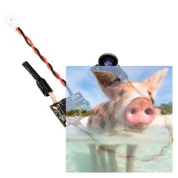 Kamera TX01S z VTX (5.8GHz, 40CH , 25mW, 600TVL, 120FOV, 3.3V-5.0V)