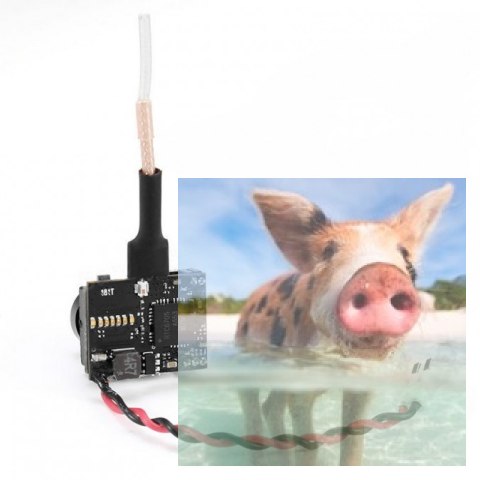 Kamera TX04 PAL z VTX (5.8GHz 40CH 25mW, 700TVL, 120FOV, 2.5V-5.5V)