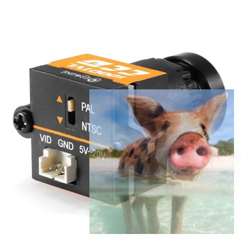 Kamera mini FPV (1000TVL, IR, 110FOV, 5-20V)