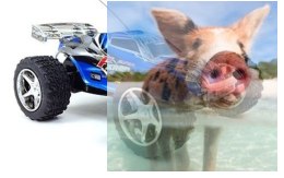 Mini Truggy High Speed - niebieski