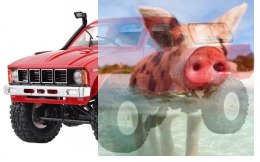 Samochód OFF-ROAD WPL C-24 (1:16, 4x4, 2.4G, LiPo) - Czerwony